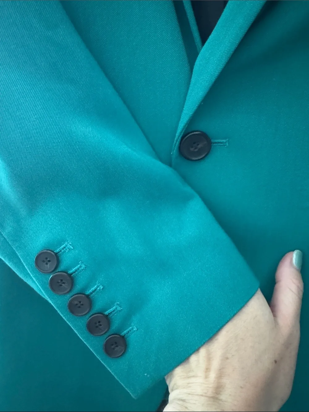 A.L.C. Teal Single-Button Blazer